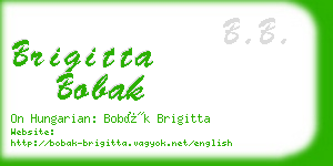 brigitta bobak business card